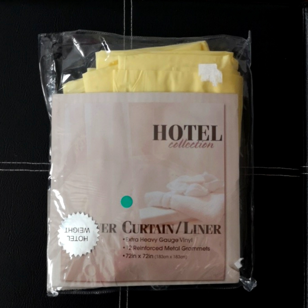 NWT Shower Liner Hotel Collection, Canary Yellow